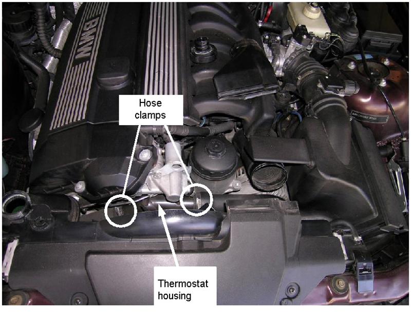 Слив жидкости - Замена охлаждающей жидкости - BMW 5 (E34)